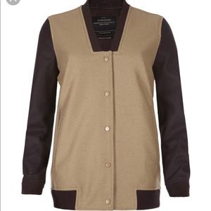 Allsaints Lucas Bomber jacket. Dark brown & camel